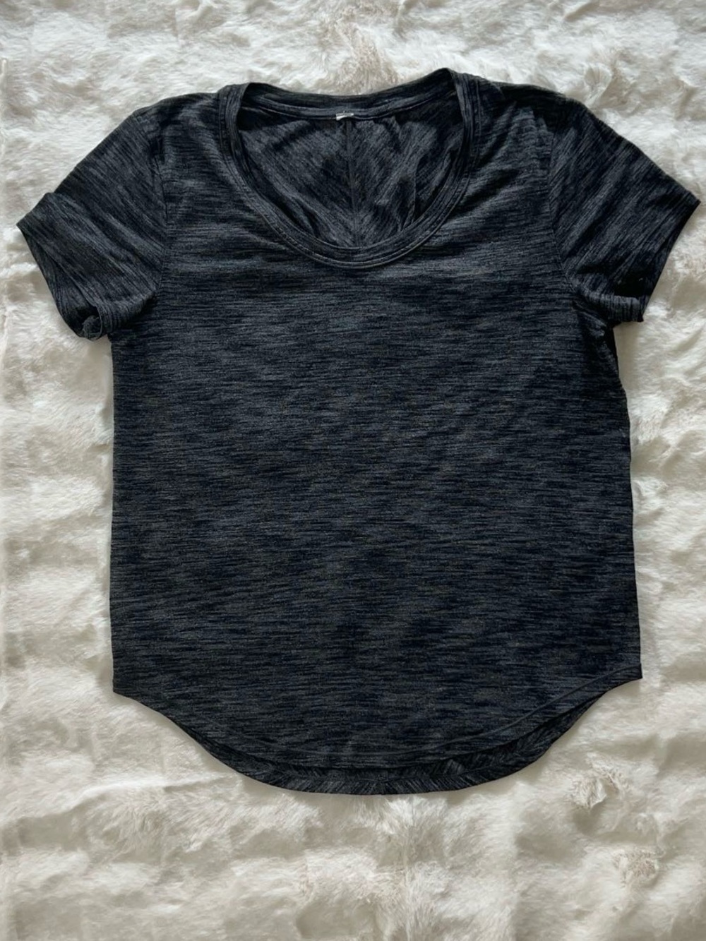 lululemon athletica Scoop Neck Short Sleeve Tee - Black Heather